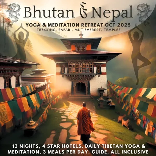 bhutan and nepal retreat poster